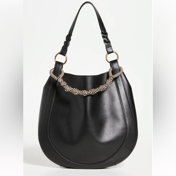 Ulla Johnson Handbags - Ulla Johnson Georgia Black Calf Leather Hobo Bag